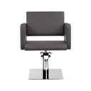 LEA Fauteuil Coiffure - Base Carrée Chrome - Vue de Face - Malys Equipements