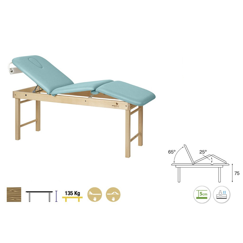 C3123 Table fixe 3 plans en bois Ecopostural