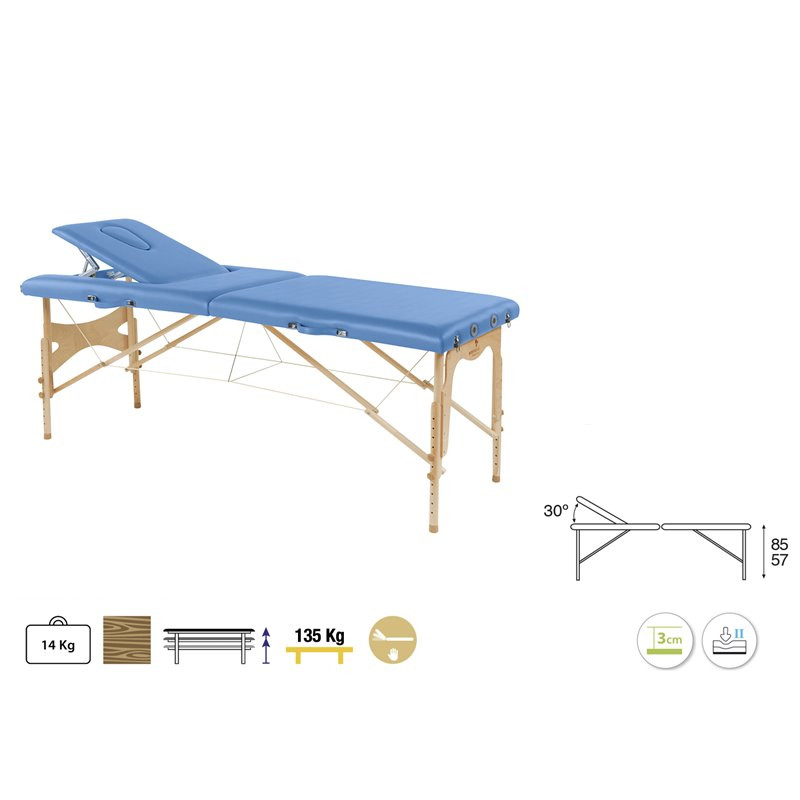 C3209 Table pliante 2 plans en bois Ecopostural