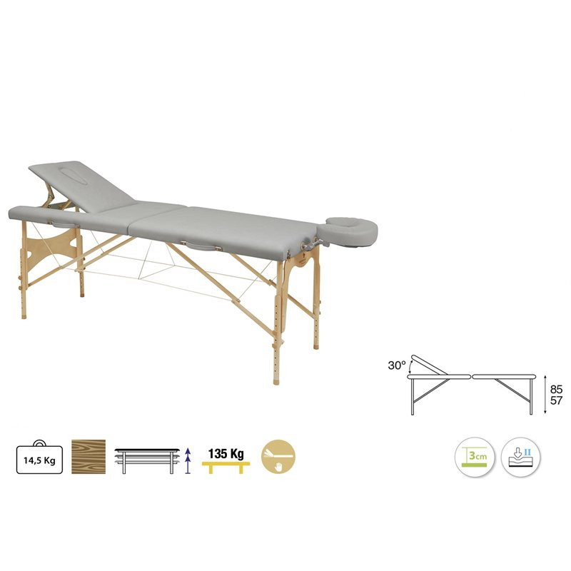 C3210 Table pliante 2 plans en bois Ecopostural