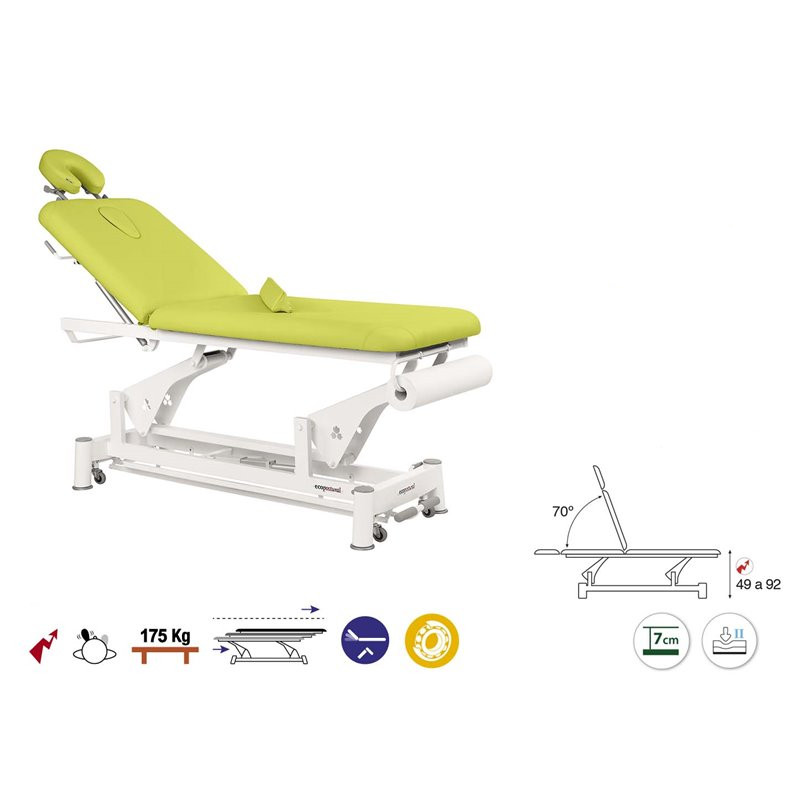 C5502 Table électrique 2 plans Ecopostural + 1 tabouret OFFERT