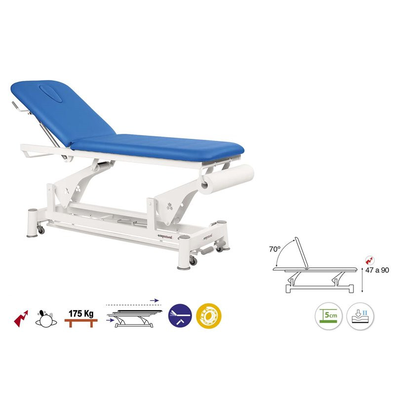 C5552 Table électrique 2 plans Ecopostural + 1 tabouret OFFERT