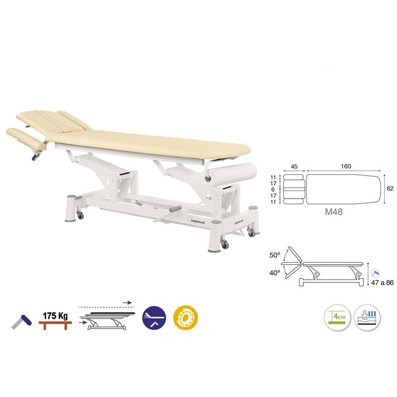 C5743 Table hydraulique Technique Ecopostural + 1 tabouret OFFERT