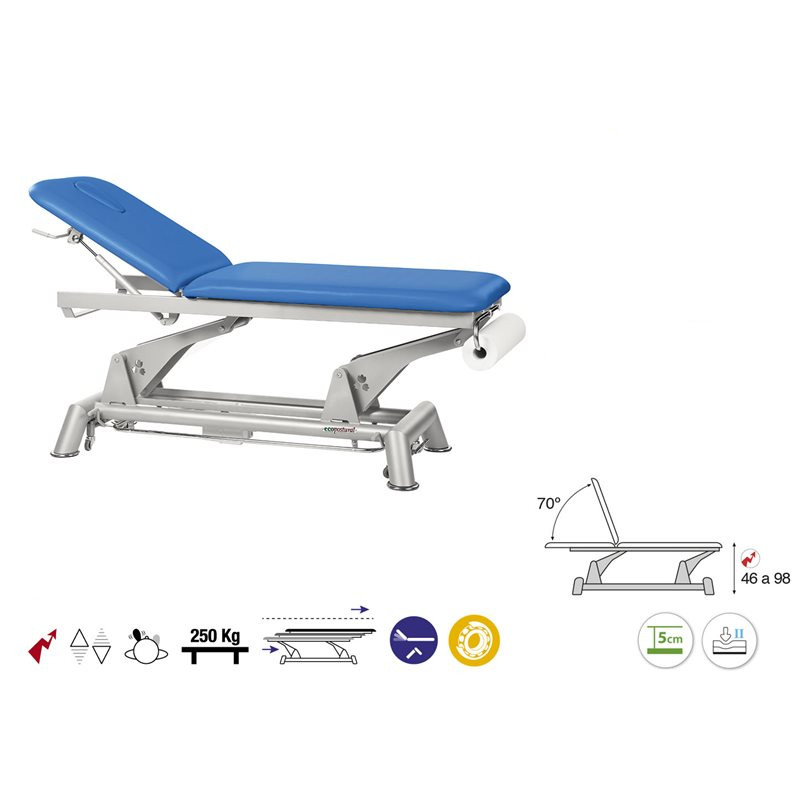 C5952 Table électrique 2 plans Ecopostural + 1 tabouret OFFERT