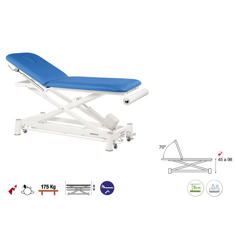 C7552 Table électrique 2 plans Ecopostural + 1 tabouret OFFERT