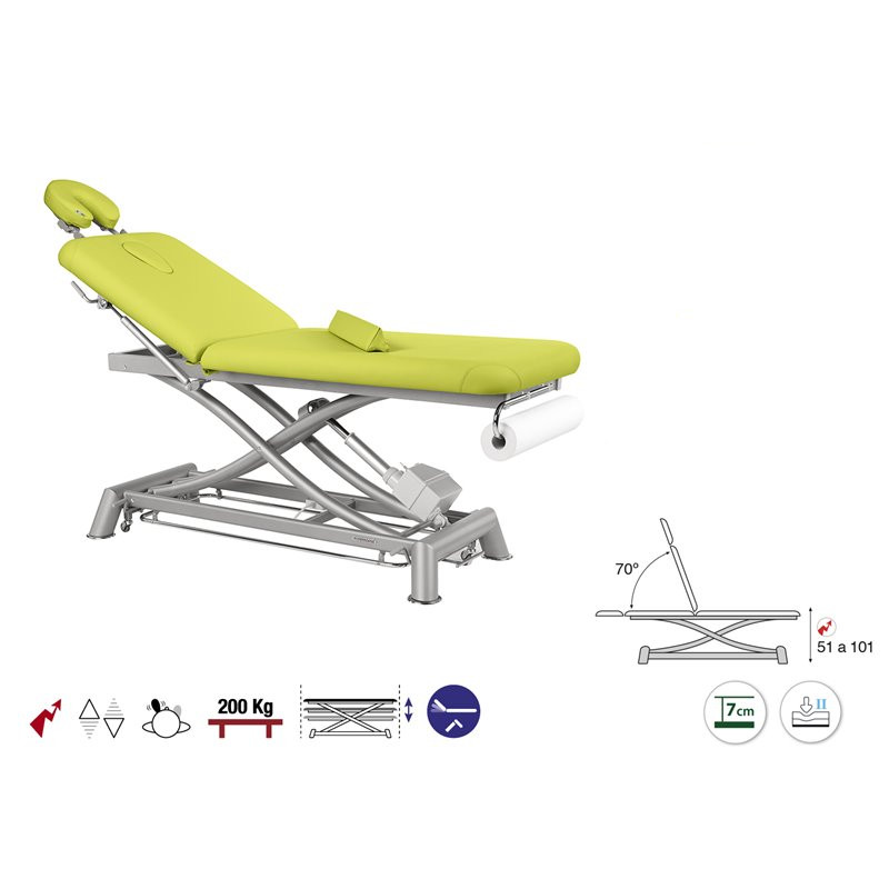 C7902 Table électrique 2 plans Ecopostural + 1 tabouret OFFERT