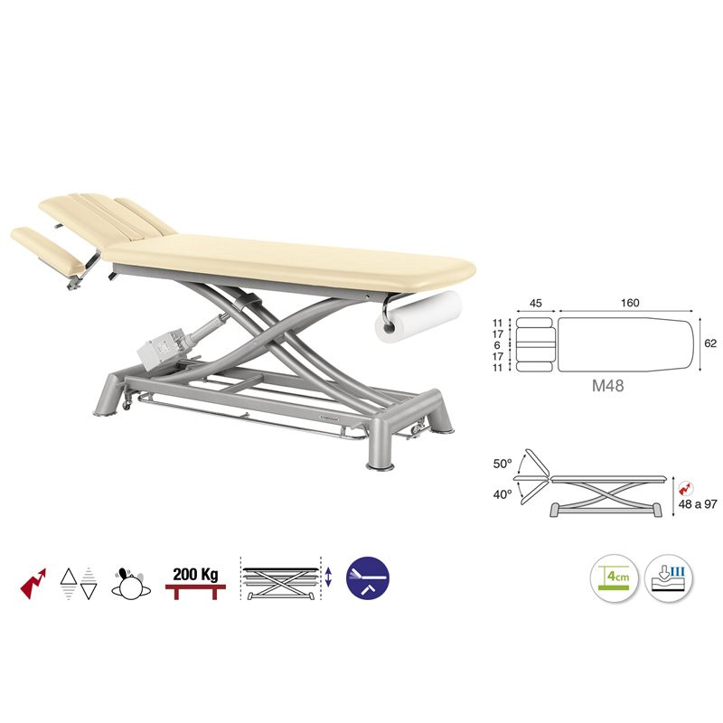 C7943 Table électrique Technique Ecopostural  + 1 tabouret OFFERT