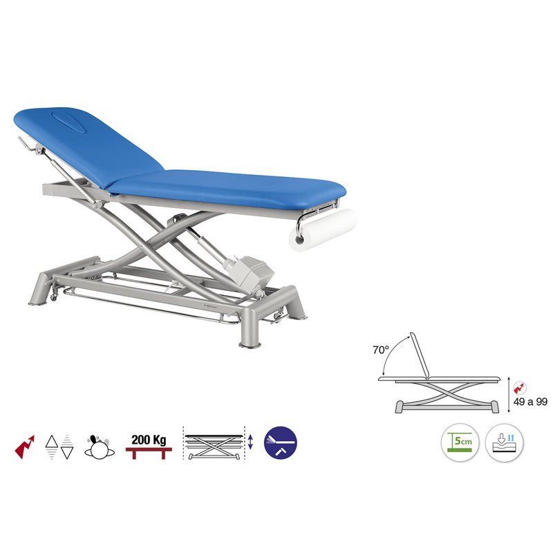 C7952 Table électrique 2 plans Ecopostural + 1 tabouret OFFERT