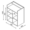 KUMI Caisse d'accueil - schéma dimensions - Malys Equipements