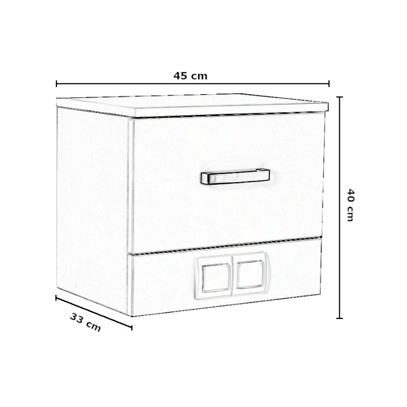 COMBO WALL Armoire de rangement murale - schéma dimensions - Malys Equipements