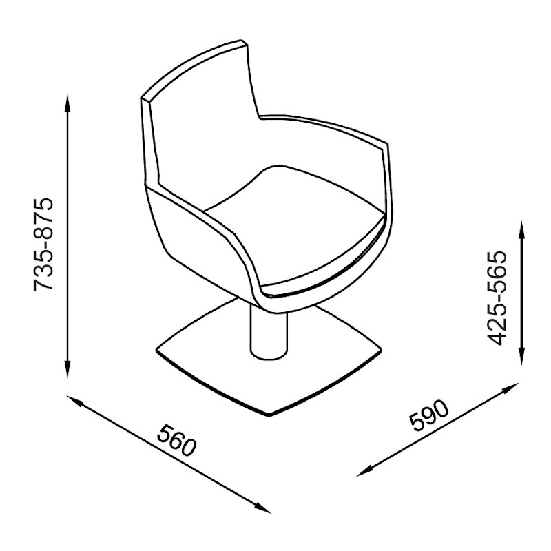 CORA Fauteuil coiffure - schéma