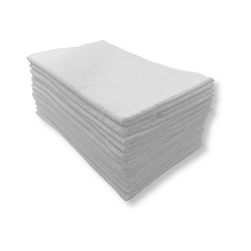 12 toallas blancas de tez absoluta
