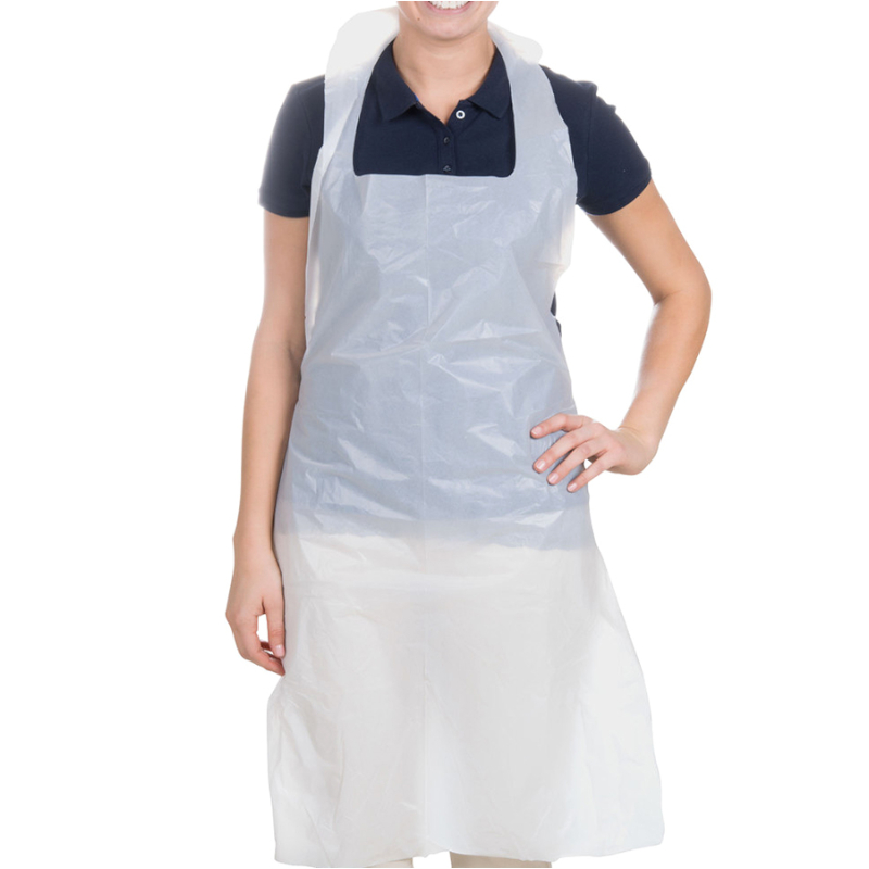 Set of 100 protective aprons in LDPE