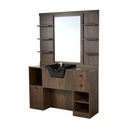 Toeletta da barbiere OKE 2B - Legno scuro