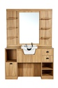 Toeletta da barbiere OKE 2BR - Legno chiaro