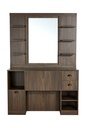 OKE 1B Barber Dressing Table - Dark wood