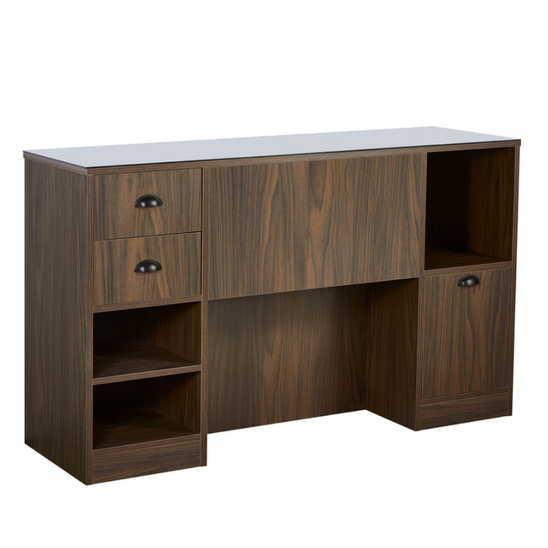 OKE 3 B Friseurschrank – Dunkles Holz