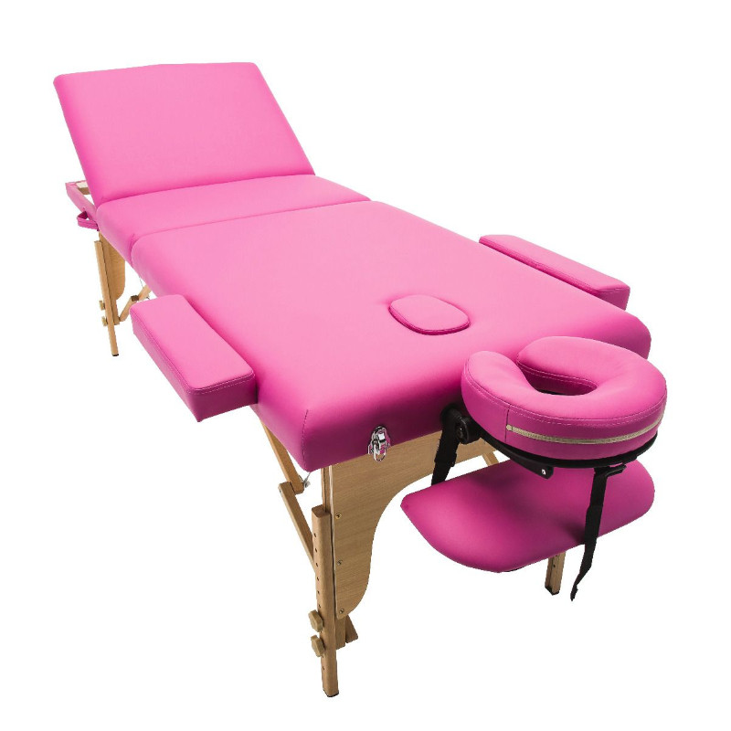 MIA Wooden Folding Table - Fuchsia