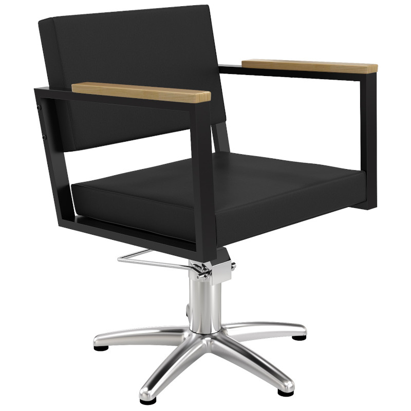 OCEAN BLACK Poltrona da parrucchiere - legno