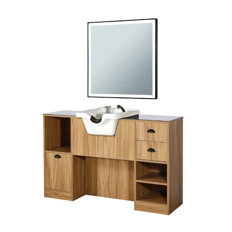 Tocador con lavabo OKE 9 BR - Madera clara