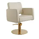 VILIO GOLD Frisørstol - Creme