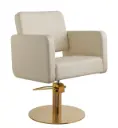 VILIO GOLD Poltrona Parrucchiere - Crema