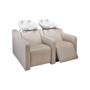 ALBA SOFA RELAX Bac shampoing 2 places - (Couleur de la vasque: Blanc, Couleur de revêtement: P3 - Crème)