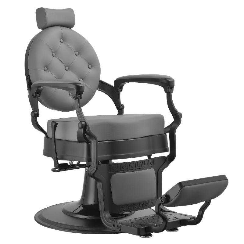 ARCHIE BLACK GRIS Fauteuil Barbier