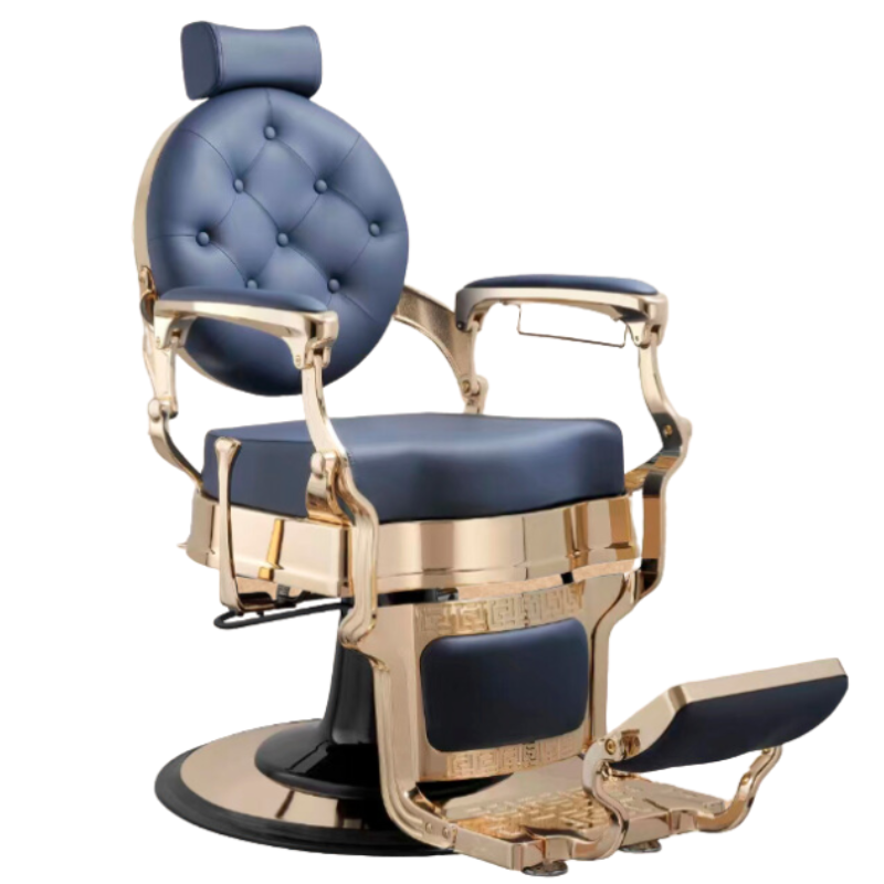 ARCHIE GOLD BLEU Fauteuil Barbier