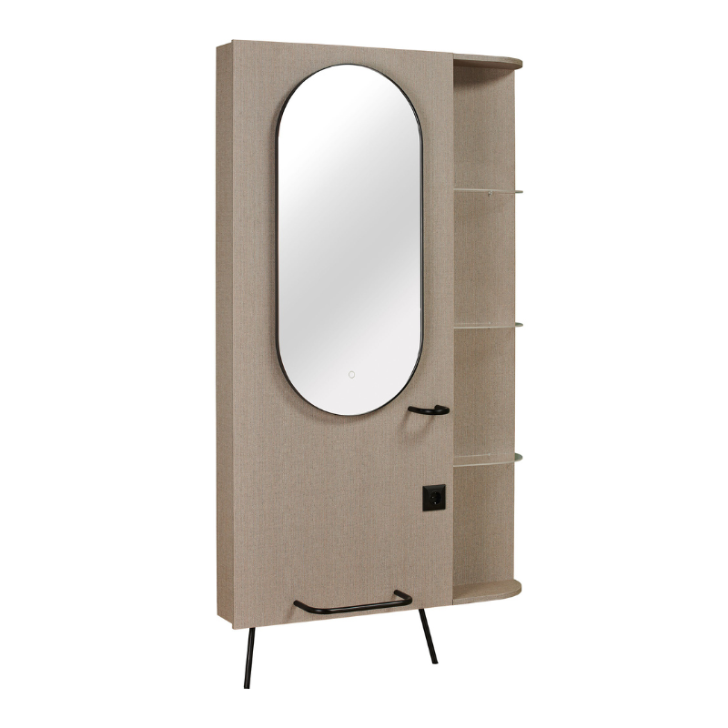 ART DECO DISPLAY LED nástenné toaletné zrkadlo so sklennými policami