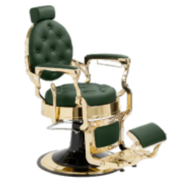 MACK Fauteuil Barbier vert - doré