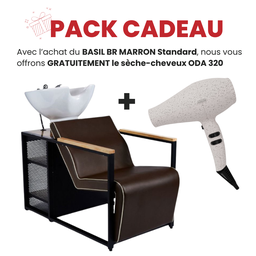 BASIL BR Standard Marron Bac shampoing - bois