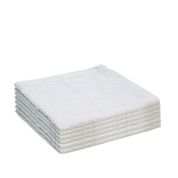 [395GSM-B-WHX6] 6 GRAND TEINT White Barber Towels