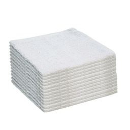 [395GSMB-B-WHX12] 12 GRAND TEINT White Barber Towels