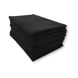 [395GSM-BLX12] 12 asciugamani per carnagione nera assoluta