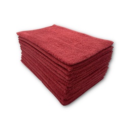 [395GSM-RDX12] Asciugamano per carnagione assoluta Rosso x12