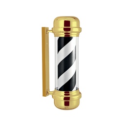 [MRP-POL-G] CLASSIC GOLD Beleuchtetes Friseurschild