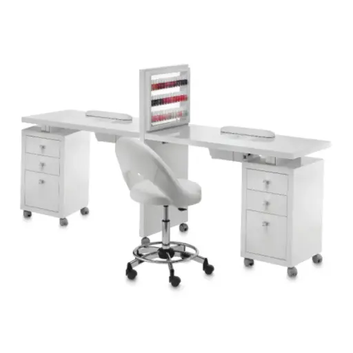 [ART-309LX] SQUARE DISPLAY Mesa dupla de manicure