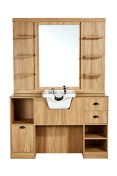 OKE 2BR Coiffeuse Barbier - Bois clair