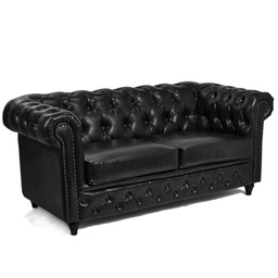 [MRP-DOCK-B-BLACK] PHARE BLACK 2-seater waiting sofa