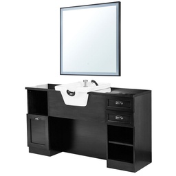 WOODY BLACK B02 Mueble de barbero