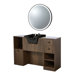 OKE 7 B Tocador con lavabo - Madera oscura