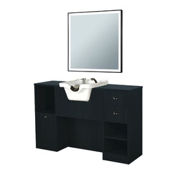 OKE 9 98 Dressing table with basin - Black wood