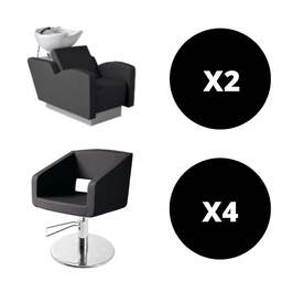 [AGV-PECKET] PECKET Hairdressing Furniture Pack 4 Stations