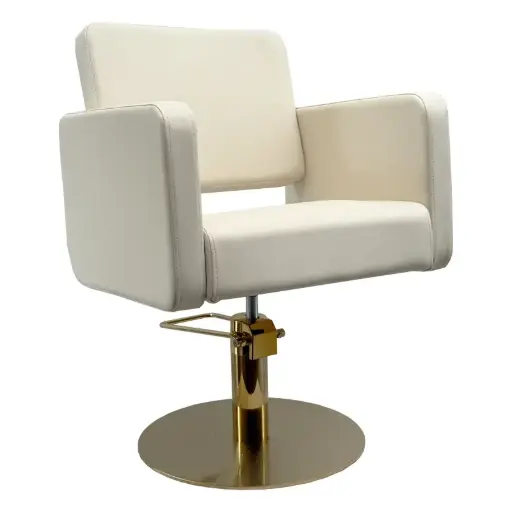 [VILIO-GOLD-CR] VILIO GOLD Fauteuil Coiffure - Crème