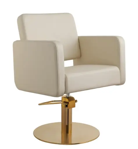 [VILIO-GOLD-CR] VILIO GOLD Hairdressing Chair - Cream