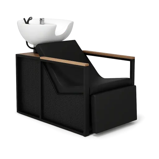 E-BASIL B Relax Electric Shampoo Bowl - wood