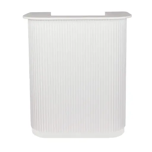 [DIVINE WHITE L/100cm] DIVINE WHITE Reception desk - Solid Wood 