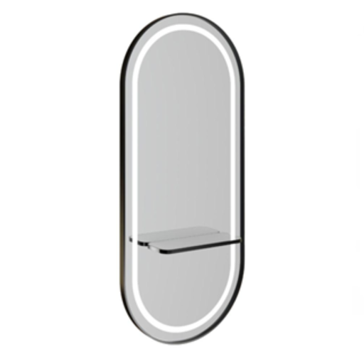 [MR-06-BL] OPTIMA Black — Miroir Ovale Mural
