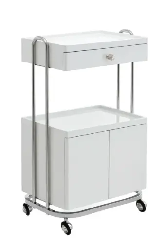 [568-171-W] 568-171 WHITE — Chariot Élégant Blanc 